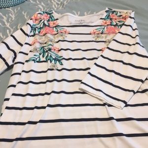 Coral Bay 1X top.  3/4 sleeve.  Cute!